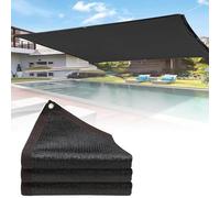 Filet d'ombrage pour pergola, Voile d'ombrage rectangulaire Multicolore, Plusieurs Tailles, avec œillets, Couverture de Patio Coupe-Vent(Black,10x40m)