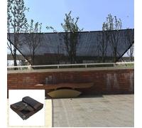 Filet d'ombrage - Protection Solaire - 3 x 4 m - Anti-UV - Taux d'ombrage 90%-95% - Marron/Noir