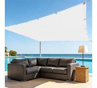 Filet d'ombrage Rectangulaire 1.2 x 9 m Vent et Perméable à l'eau Voile d'ombrage de Jardin Résistant pour Potager, Serre, Balcon, Terrasse, Pergola, Patio, Blanc
