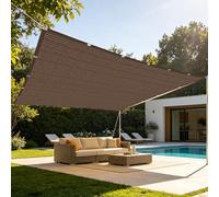 Filet d'ombrage Rectangulaire 1.5 x 3 m Respirant Renforce Épaissir Voile Ombrage Résistant pour Couverture Végétale Serre Jardin Pergola Patio Lawn Pet House, Brun
