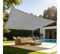 Filet d'ombrage Rectangulaire 1.5 x 3 m Respirant Renforce Épaissir Voile Ombrage Résistant pour Couverture Végétale Serre Jardin Pergola Patio Lawn Pet House, Gris Clair