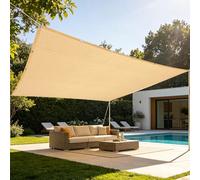 Filet d'ombrage Rectangulaire 2.5 x 3 m Respirant Renforce Épaissir Voile Ombrage Résistant pour Couverture Végétale Serre Jardin Pergola Patio Lawn Pet House, Couleur Crème