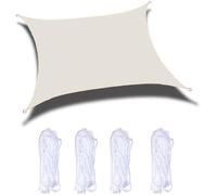 Filet d'ombrage rectangulaire 3 x 6 m - filet d'ombrage en HDPE respirant (185 g/m²) - filet d'ombrage rectangulaire 6 x 3 m avec protection UV pour terrasse - jardin - extérieur - blanc