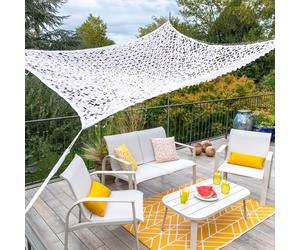 Filet d'ombrage rectangulaire 4 x 3 m Jardiline - Blanc