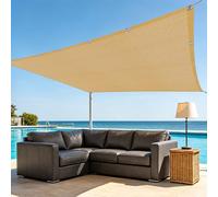 Filet d'ombrage Rectangulaire 4 x 9 m Vent et Perméable à l'eau Voile d'ombrage de Jardin Résistant pour Potager, Serre, Balcon, Terrasse, Pergola, Patio, Jaune Sable