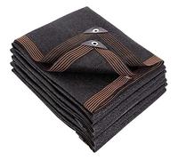 Filet d'ombrage - Rectangulaire 4x7m - Tissu noir - Protection anti-UV - Application polyvalente