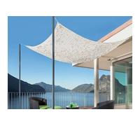 Filet d'ombrage bicolore réversible - Blanc et gris - 3x4m