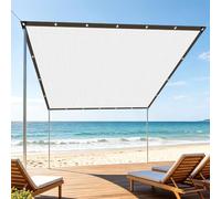 Filet d'ombrage Réfléchissant en Aluminium 180 x 360 cm Protection UV Voile Ombrage Exterieur Facile à Suspendre pour Fleurs Plantes Terrasse Jardin Argent, Argent