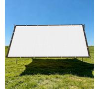 Filet d'ombrage Réfléchissant en Aluminium 270 x 360 cm Protection Solaire Auvents Extérieurs Facile à Suspendre pour Patio, Arrière Cour, Jardin, Carport, Voiture, Argent