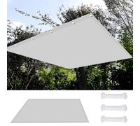 Filet d'ombrage Rideau pour Pergola 0.8 x 7 m Tissu Polyester UV Protection avec Oeillets Toiles D'Ombrages pour Extérieur Camping et Pelouse, Blanc