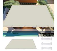 Filet d'ombrage Toile 1.4 x 8.5 m UV Protection avec Oeillets Tissu Polyester Multi Couleur et Taille Toile d'ombrage pour Terrasses Balcons et Jardins, Blanc cassé
