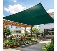 Filet D'ombrage Vert Foncé, Tissu Anti-UV HDPE Épais Densifié, Isolant Thermique Anti-vieillissement Bord Cousu 6 Fils for Jardin Terrasse Balcon Toit Abri Voiture(2.0x9.0m)