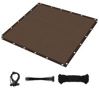 Filet d'ombrage / Voile d'ombrage - Voile d'ombrage et filet brise-vue - HDPE - Protection UV à 90 % - Avec œillets - 2 x 3 m - Jaune