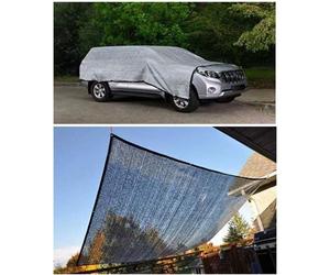 Filet d'ombre Aluminet Toile d'ombrage Couvert Net Rayons UV Filet d'ombrage au Soleil maillé for Jardin abri de Voiture Pergola