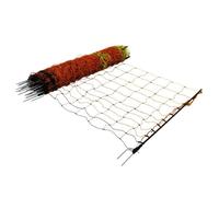 Clôture électrique pour volaille, 50 m, clôture enroulable, clôture et poteaux, poulets, oies, dindes, treillis métallique, 11 fils, 120 cm, hauteur 1,2 m, 14 pointes doubles, kit de réparation et 10