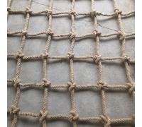 Filet en Corde de Chanvre pour la Sécurité et la Décoration Échelle de Corde pour Enfants et Animaux, Filet de Sécurité pour Escaliers, Balcons et Balust(Size:1mx4m(3.2x13.1ft),Color:Mesh carré)