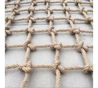 Filet en Corde de Chanvre pour la Sécurité et la Décoration Échelle de Corde pour Enfants et Animaux, Filet de Sécurité pour Escaliers, Balcons et Balust(Size:1.5mx3m(4.9x9.8ft),Color:Mesh carré)