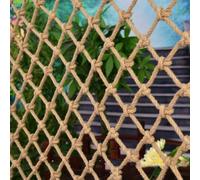 Filet en Corde de Chanvre pour la Sécurité et la Décoration Échelle de Corde pour Enfants et Animaux, Filet de Sécurité pour Escaliers, Balcons et Balustr(Size:0.5mx2m(1.6x6.5ft),Color:Mesh diamant)