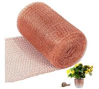 Filet en cuivre - 12,7 cm x 10 m - Tresse en cuivre pur - Ruban de cuivre enroulé - Contre les limaces et les escargots - Protection contre les escargots - Jardinière surélevée pour plantes de