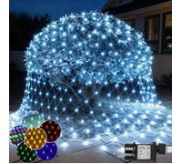 Filet Lumineux extérieur Guirlande lumineuse IP44 Blanc 2x2M 144LEDs Mémoire 8 mode Pour sapins buissons