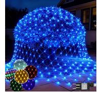 Filet Lumineux extérieur Guirlande lumineuse IP44 Bleu 2x2M 144LEDs Mémoire 8 mode Pour sapins buissons
