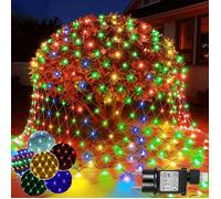 Filet Lumineux extérieur Guirlande lumineuse IP44 Multicolore 2x2M 144LEDs Mémoire 8 mode Pour sapins buissons