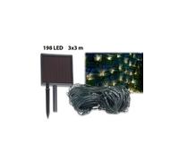 Lunartec Filet lumineux solaire avec 198 LED blanc froid - 3 x 3 m
