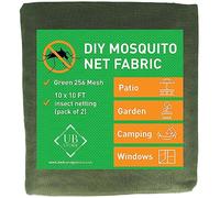 Filet Moustiquaire Vert 3x3 Mètres Lot de 2 | Anti-Insectes Jardin | Tissu pour Terrasse, Pergola, Balcon & Fenêtres | Maillage Fin à Découper