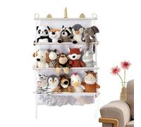 Filet mural pour animaux en peluche - 3 niveaux de rangement à suspendre, hamac en maille, filet à jouets pour économiser de l'espace | Chambre d'enfant, salle de jeux pour garçons et filles