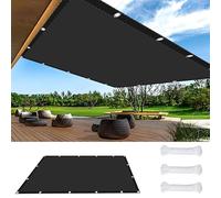 Filet Ombrages Protection Solaire 3.4 x 4.5 m Tissu Polyester UV Protection avec Oeillets Filet Solaire pour Extérieur Camping et Pelouse, Noir