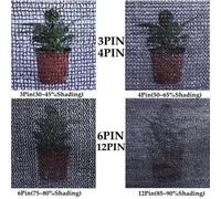Filet pare-soleil en HDPE noir Anti-UV 3 ~ 12 broches, couverture de plantes de jardin, Pergola extérieure, auvent pour serre agricole 12 Pin Net
