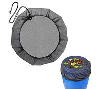 Filet pour Citerne de Pluie,Housse pour tonneau de Pluie avec Cordon de Serrage,Protection Contre Les Feuilles,Couverture Anti-Moustique & Animaux pour Récupérateur deau de Pluie,diamètre 80 cm
