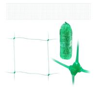 Filet pour plantes - Filet de tuteurage/filet grimpant pour tomates et légumes - 2 × 10 m - PE (polyéthylène) - Tuteur de jardin - Vert