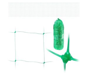Filet pour plantes - Filet de tuteurage/filet grimpant pour tomates et légumes - 2 × 10 m - PE (polyéthylène) - Tuteur de jardin - Vert