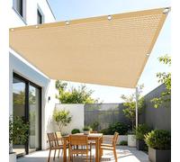 Filet Protection Solaire 1.8 x 9 m Protection Solaire Voile d'ombrage Rectangulaire avec Œillets pour Potager, Serre, Balcon, Terrasse, Pergola, Patio, Jaune Sable