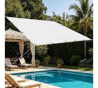 Filet Protection Solaire 180 x 550 cm Vent et Perméable à l'eau Filet de Protection Solaire pour Le Camping avec Œillets pour Serre Jardin Couverture Potager Terrasse, Blanc