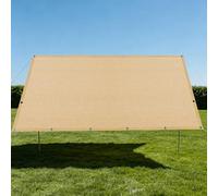 Filet Protection Solaire 2.6 x 3 m Respirant Filet d'ombrage avec Œillets pour Jardin, Terrasse, Balcon, Camping, Pergola, Jaune Sable