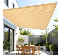 Filet Protection Solaire 4.5 x 7 m Protection Solaire Voile d'ombrage Rectangulaire avec Œillets pour Potager, Serre, Balcon, Terrasse, Pergola, Patio, Couleur Crème