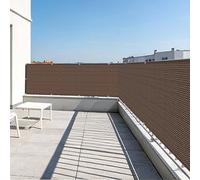 Filet Protection Solaire 4.5 x 9 m Respirant Filet D'Intimité avec Œillets pour Potager, Serre, Balcon, Terrasse, Pergola, Patio, Brun
