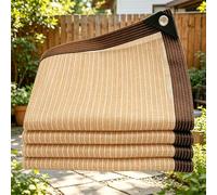 Filet Protection Solaire 400 x 470 cm Résistant Aux UV et Au Vent Bloquer Les Rayons UV, avec Œillets Voile Ombrage Ajourée Tissu pour Patio Serre Jardin Pergola Pet House, Couleur Crème