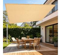 Filet Protection Solaire 60 x 450 cm Protection Solaire Voile d'ombrage Rectangulaire Plusieurs Tailles pour Potager, Serre, Balcon, Terrasse, Pergola, Patio, Couleur Crème