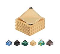 Filet Protection Solaire 80% 2x3m Toile Ombrage HDPE avec Œillets Anti-UV Durable pour Chenil Poulailler Balcon Terrasse Jardin Brise-Vue Perméable Respirant(Khaki,5x7m/16.4x23.0ft)