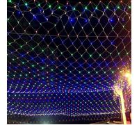 Filet Rideau Lumineux Extérieur 6 x 4m Guirlande lumineuse avec 8 modes pour Noël, Halloween, Jardin, Mariage, Multicolore