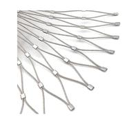 Filet robuste en acier inoxydable 304 - 5 x 0,7 m - Grillage métallique tissé avec boutons-pression pour cage de zoo, balcon, clôture, câble, balustrade, remplissage durable pour l'extérieur