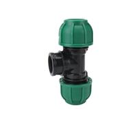 Filetage 1/2-1" vers connecteur droit/coude/té de 20-32 mm for tube PVC/PE | Connecteur rapide de tuyau d'eau d'irrigation agricole(Female-Tee,1 inch - 32mm)
