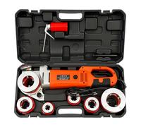 Filetage de tuyau 2300 W 26 tr/min - Groupe de filetage pour tuyaux 1/2-2" avec 6 matrices - Enfile-fil électrique avec moteur en cuivre pur pour conduites de gaz et de feu