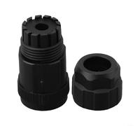 Fileté pour coupleur de commutation réseau e13 IP67 usage extérieur fileté | Conforme à la norme IP67, connexion filetée, broches en cuivre phosphoreux, affichage LED, coque noire PA66