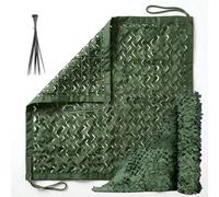 Filets de Camouflage Vert 1.5x8.5m,Filets de Camouflage pour la Chasse et Le Camping, Filets d'ombrage, parapluies, décorations, bâches de Protection, Housses de Voiture - Tissu Oxford 210D
