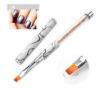 FILFEEL 5 Types de Pinceaux de Peinture pour Nail Art, Faux Pointes, Stylo à Dessin en Acrylique, Outils de Manucure pour la Conception de Manucure, Motifs de (Stylo de peinture à tige à paillettes