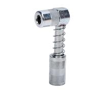 FILFEEL Adaptateur de Coupleur de Graisse à 90 Degrés - Embout de Buse Haute Pression à Angle Droit pour Pistolets à Graisse Manuels, Raccord Compact en Acier allié de 0,3 Pouces Compatible avec